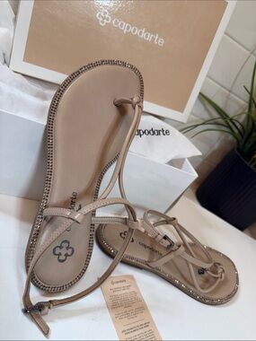 Capodarte Made in Brazil Sandals . NEW with tags , box, dust bag . Euro 37